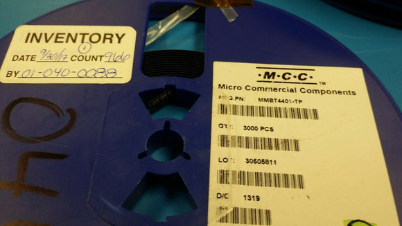 (25 PCS) MMBT4401-TP MCC, BIPOLAR TRANS NPN 40V 0.6A SOT23 ROHS