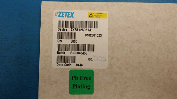 (10pcs) ZXRE125DFTA V-Ref Precision 1.22V 20mA 3-Pin SOT-23