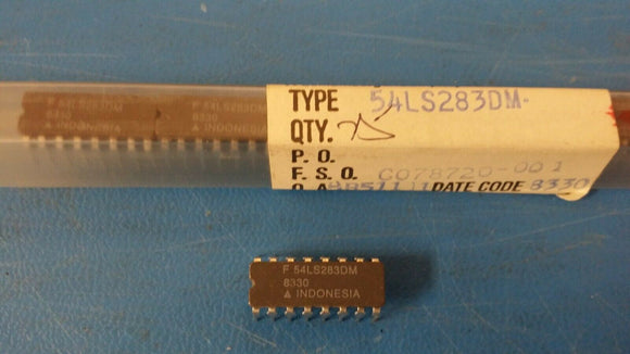 (2 PCS) 54LS283DM FSC  4-BIT ADDER/SUBTRACTOR, CDIP16