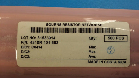 (10 PCS) 4310R-101-682 BOURNS RES ARRAY 9 RES 6.8K OHM 2% 10SIP