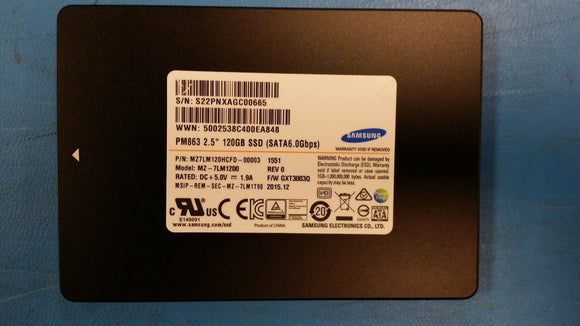 (1 PC) MZ7LM120HCFD-00003 SAMSUNG PM863 120GB SATA-3 6G 2.5