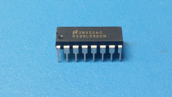 (10pcs) DS26LS32CN AM26LS32PC Quad Receiver RS-422/RS-423 , PDIP-16