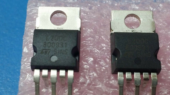 (2 PCS) L200CV Standard Regulator Pos 2.85V to 36V 2A 5-Pin