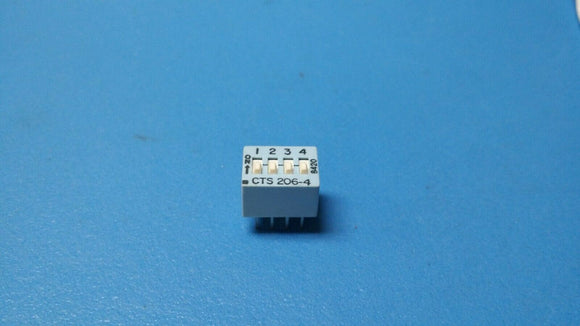 (10 PCS) 206-4 CTS SWITCH SLIDE DIP SPST 50MA 24V
