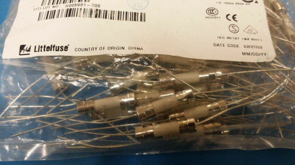 (2 PCS) 0216.630MXEP LITTELFUSE FUSE CERAMIC 630MA 250VAC 5X20MM ROHS