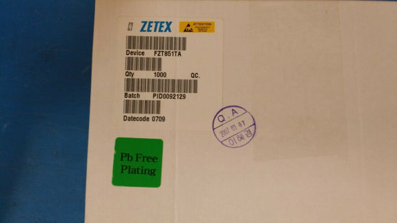 (100 PCS) FZT851TA ZETEX TRANS NPN 60V 6A SOT-223 ROHS
