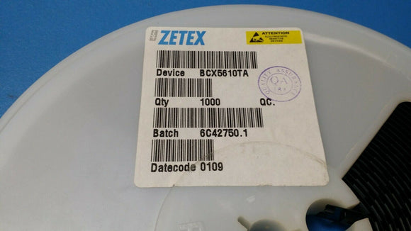 (10 PCS) BCX5610TA ZETEX Trans GP BJT NPN 80V 1A 4-Pin(3+Tab) SOT-89