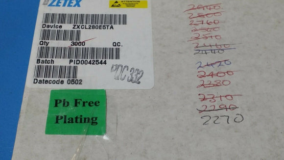 (10 pcs) ZXCL280E5TA IC REG LINEAR 2.8V 150MA SOT23-5 ROHS