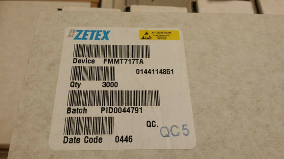 (100 PCS) FMMT717TA ZETEX Bipolar (BJT) Transistor PNP 110MHz SMD SOT-23-3