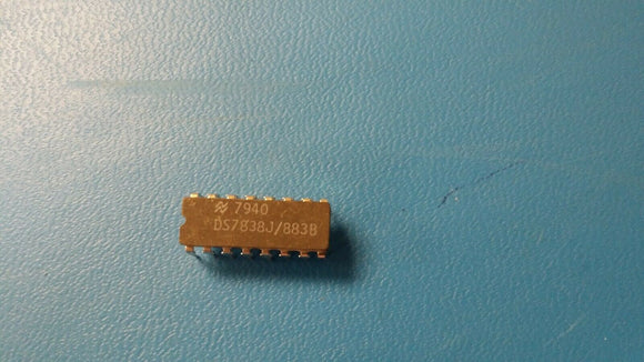 (1pc) DS7838J/883B Line Transceiver, 4 Func, 4 Driver, 4 Rcvr, BIPolar, CDIP16