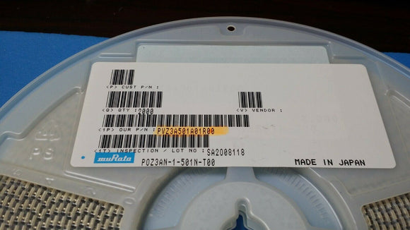 (10 PCS) PVZ3A501A01R00 MURATA, Trimmer, 0.1W, 500ohm, 25% +/-Tol, 1 Turn(s)