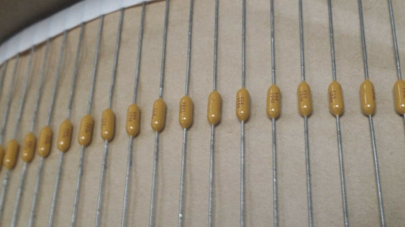 (25 PCS )C410C104K5R5TA BY KEMET  MLCC 0.1µF ±10% 50V Cer Cap X7R Axial 125°C