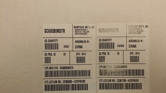 (100 PCS) SC600BIMSTR SEMTECH IC LED DRIVER RGLTR 120MA 10MSOP