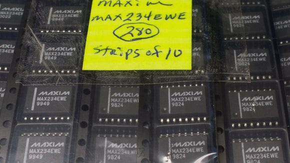 (20 PCS) MAX234EWE MAXIM Powered, Multichannel RS-232 Driver 16-Pin SOIC W