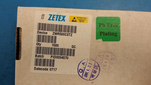 (1500 PCS) ZMR500CSTZ ZETEX Standard Regulator Pos 5V 0.05A 3-Pin TO-92 ROHS