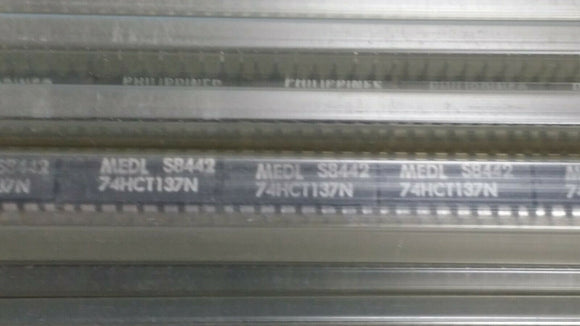 (10 PCS) 74HCT137N Decoder/Driver, HCT Series, Inverted Output, CMOS, PDIP16