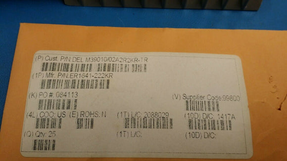(1pc) ER1641-222KR 2.2µH Unshielded Inductor 650mA 190mOhm Max Axial