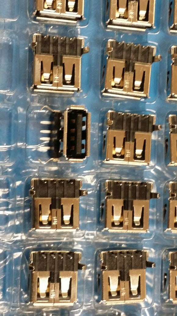 (10 PCS) USB-A-S-F-B-TH Connectors USB 2.0 Interface, Type A ROHS