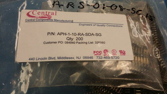 (10pcs) APH-1-10-RA-SDA-SG Headers and Edge Type Connector 10pin