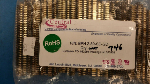 (10pcs) BPH-2-80-SD-GD Headers and Edge Type Connector