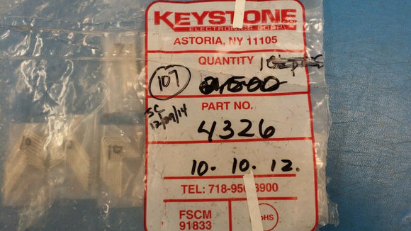 (10pcs) 4326 Bracket, Mounting, Steel, Nickel, 0.050 in., 1.013 in., 0.312 in.,