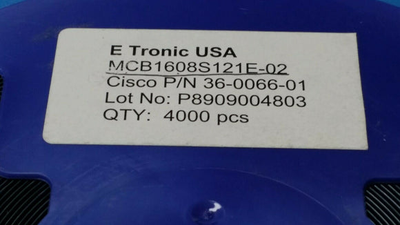 (100 PCS) MCB1608S121E02 ETRONICS USA, FERRITE BEAD, 1200HM 100 MHZ