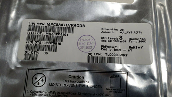 (1 PC) MPC8347EVRAGDB NXP, IC MPU MPC83XX 400MHZ 620BGA ROHS