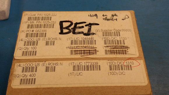 (10pcs) 1025-22J FIXED IND 1.2UH 620MA 180MOHM