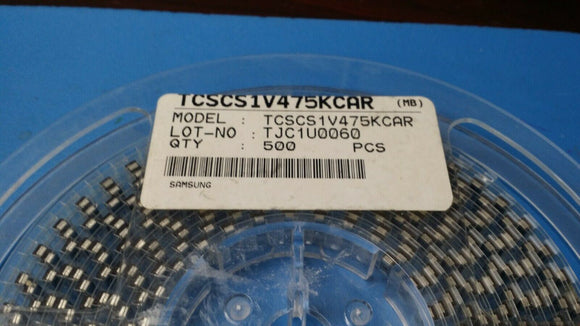 (10) TCSCS1V475KCAR SAMSUNG Tantalum Capacitor Polarized 4.7uF 35V 10% SMD 2413