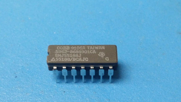 (1 PC) 5962-8688901CA SNJ55188J RS-232 Interface IC Quadruple Line Driver CDIP14