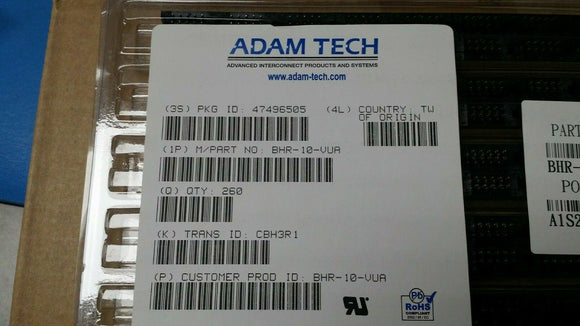 (10PC) BHR-10-VUA Connector Header Through Hole 10 position 0.100