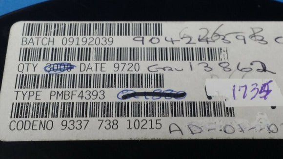 (100 PCS) PMBF4393 PHILIPS Trans JFET N-CH 40V 30mA 3-Pin TO-236AB