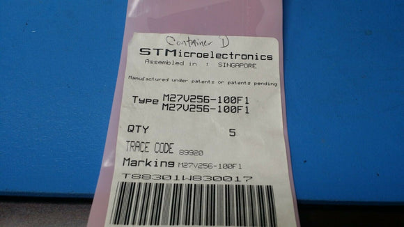 (1 PC) M27V256-100F1 STMICRO UVPROM, 32KX8, 100ns, CMOS, CDIP28