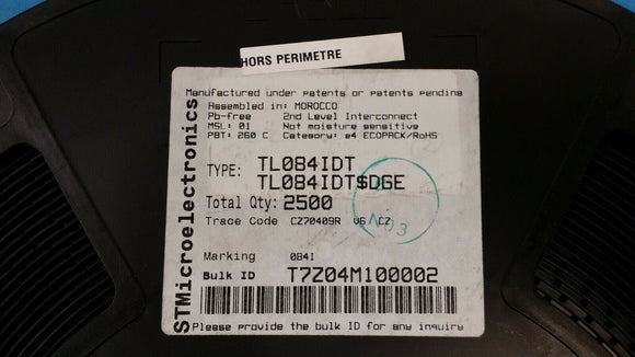 (20pcs) TL084IDT Op Amp Quad High Speed Amplifier ±18V 14-Pin SOIC