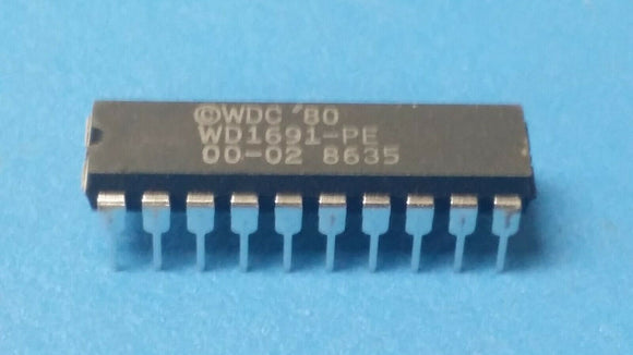 (1 PC) VINTAGE WD1691-PE WESTERN DIGITAL IC 20 PIN DIP