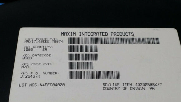 (1000 PCS) MAX1714BEEE MAXIM IC REG CTRLR BUCK 16QSOP