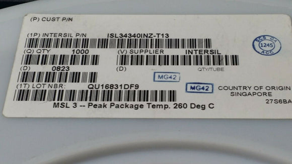 (1 PC) ISL34340INZ-T13 IC VIDEO SERDES LONG 64TQFP