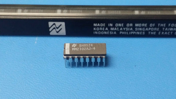 (1 PC) MM2102AJ-4 NSC Standard SRAM, 1KX1, 450ns, MOS, CDIP16