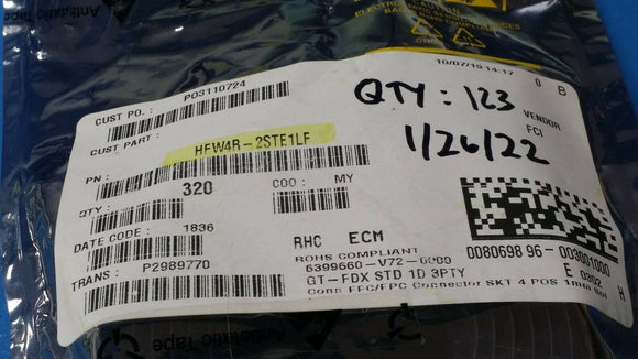 (20PC) HFW4R-2STE1LF 4Pin FFC FPC Conn Contacts Top 0.039