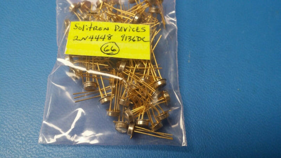(1 PC) 2N4448 SOLITRON Small Signal JFET Transistor, 1-Element, N-Channel, TO-46