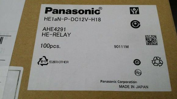 (25 PCS) HE1AN-P-DC12V-H18 General Purpose Relay SPST-NO (1 Form A) 12VDC Coil