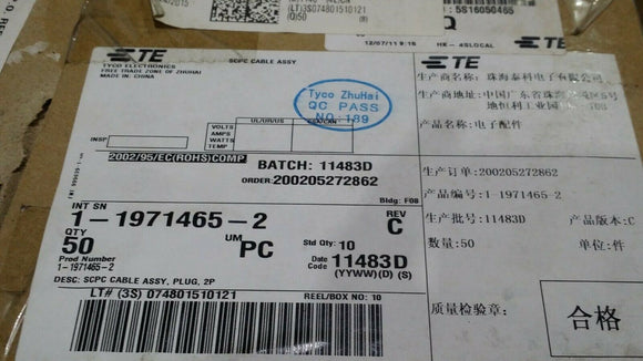 (1 PC) 1-1971465-2 TYCO ELEC SCPC CABLE ASSY