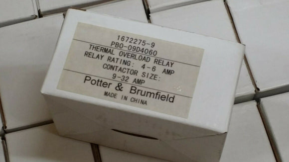 (1 PC) PBO-09D4060 (1672275-9) P&B Electromechanical Relay 50A Over Load Relay