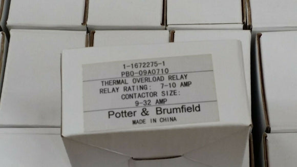 (1 PC) PBO-09A0710(1-1672275-1) OVERLOAD RELAY, BIMETALLIC, THERMAL, 7 TO 10A