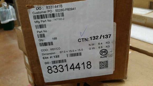 (1 PC) 747193-2 TE / AMP, 50 Position D-Sub Receptacle, Female Sockets Connector