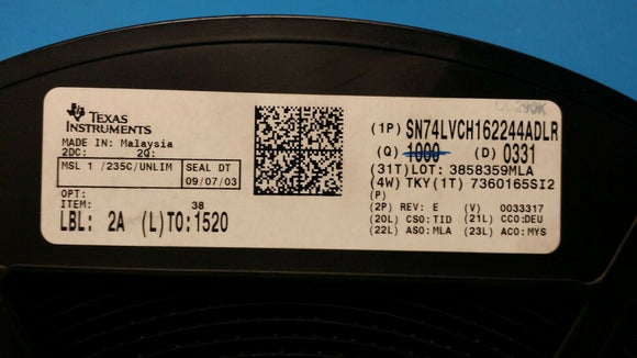 (20pcs) SN74LVCH162244ADLR 16-Bit Buffer/Driver With 3-State Outputs IC BUF NON-