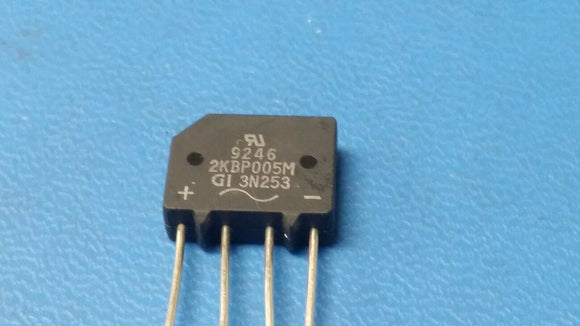(1 PC) 2KBP005M 3N253 GI Bridge Rectifier Single Phase Standard 50V 2A