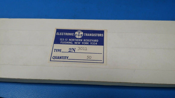 (1 PC) 2N3011 ETC Small Signal Bipolar Transistor 0.5A 30V 1-Element NPN TO-18
