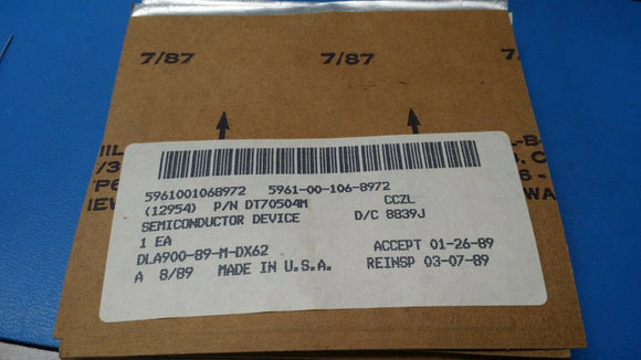 (1PC) 5961-00-106-8972 CAGE# 12954 P/N DT70504M Semiconductor Device, Diode