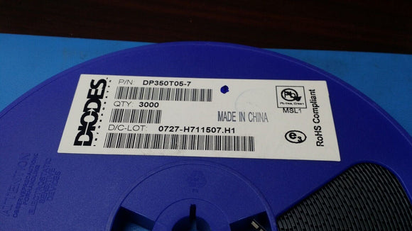 (10 PCS) DP350T05-7 DIODES INC. Transistor PNP 350V 0.5A SOT23 ROHS